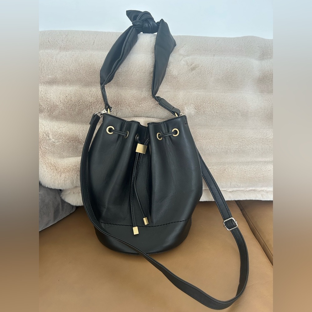 ZARA Black Bucket Bag